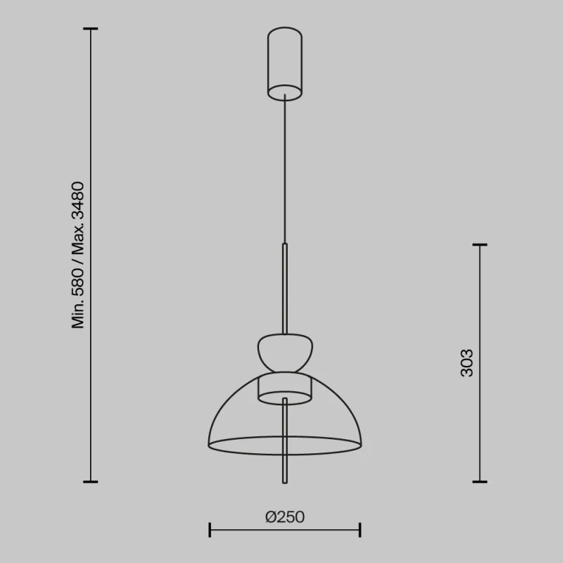 Pendul MOD185PL-L12CG3K2 Bangkok Maytoni Germania, Modern, Led, Negru