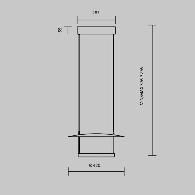 Pendul MOD280PL-L23B3K1 Ambience Maytoni Germania, Modern, Led, Negru