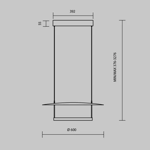 Pendul MOD280PL-L30B3K1 Ambience Maytoni Germania, Modern, Led, Negru