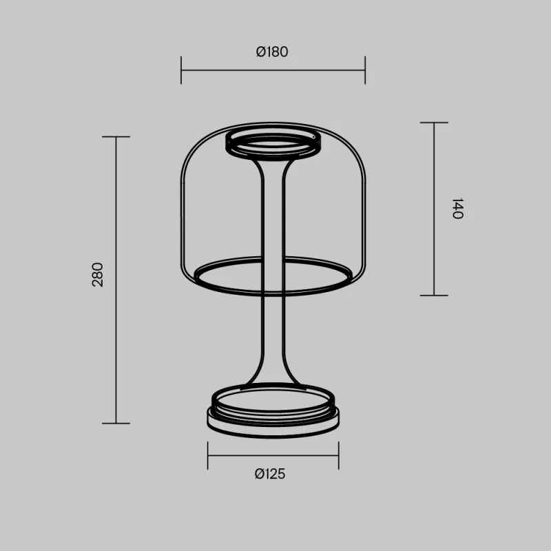 Veioza MOD286TL-L8B3K Spirito Maytoni Germania, Modern, Led, Negru