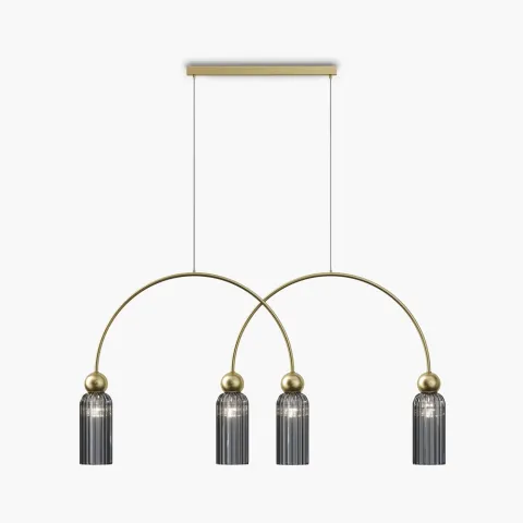 Lustra MOD302PL-04GR Antic Maytoni Germania, Modern, E14, Auriu