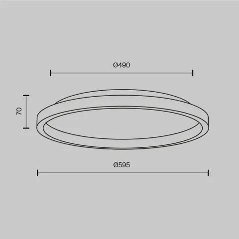 Plafoniera MOD311CL-L40B3K Orign Maytoni Germania, Modern, Led, Negru