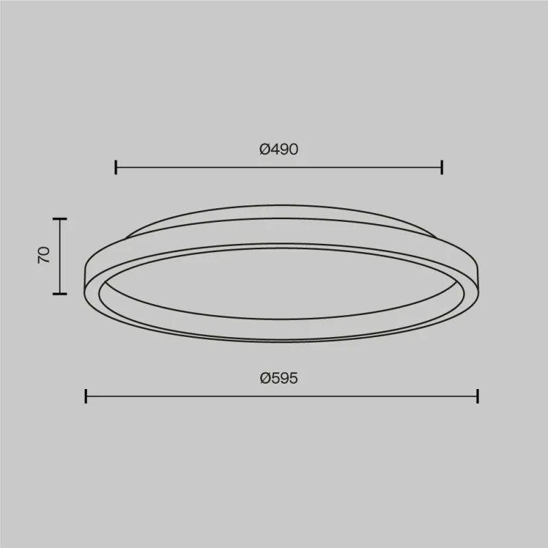 Plafoniera MOD311CL-L40B3K Orign Maytoni Germania, Modern, Led, Negru