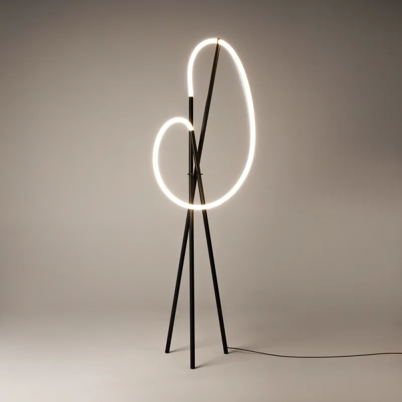 Lampadar MOD369FL-L36B3K Crochet Maytoni Germania, Modern, Led, Negru