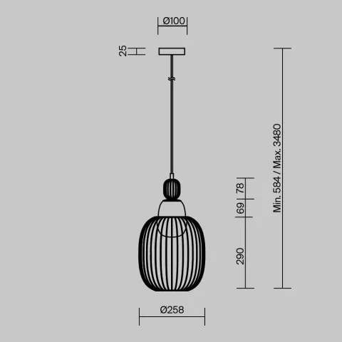 Pendul MOD376PL-01G1 Levitation Maytoni Germania, Modern, G9, Alamă
