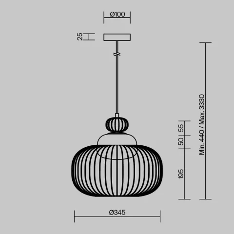 Pendul MOD376PL-01G Levitation Maytoni Germania, Modern, G9, Alamă