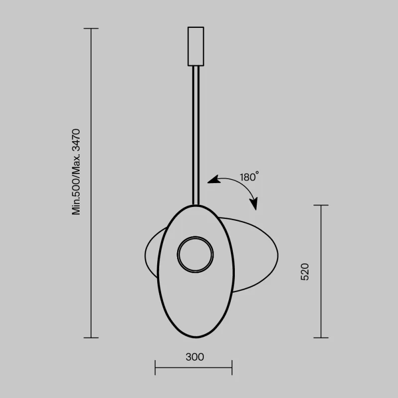 Pendul MOD396PL-L10W3K Evolution Maytoni Germania, Modern, Led, Negru