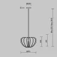 Pendul MOD398PL-01S Cambio Maytoni Germania, Modern, E27, Negru