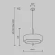 Pendul MOD613PL-05GR Bergamo Maytoni Germania, Modern, E27, Negru