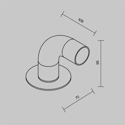 Stâlp O477FL-L2GF3K1 Sleek Maytoni Germania, Modern, Led, Graphite