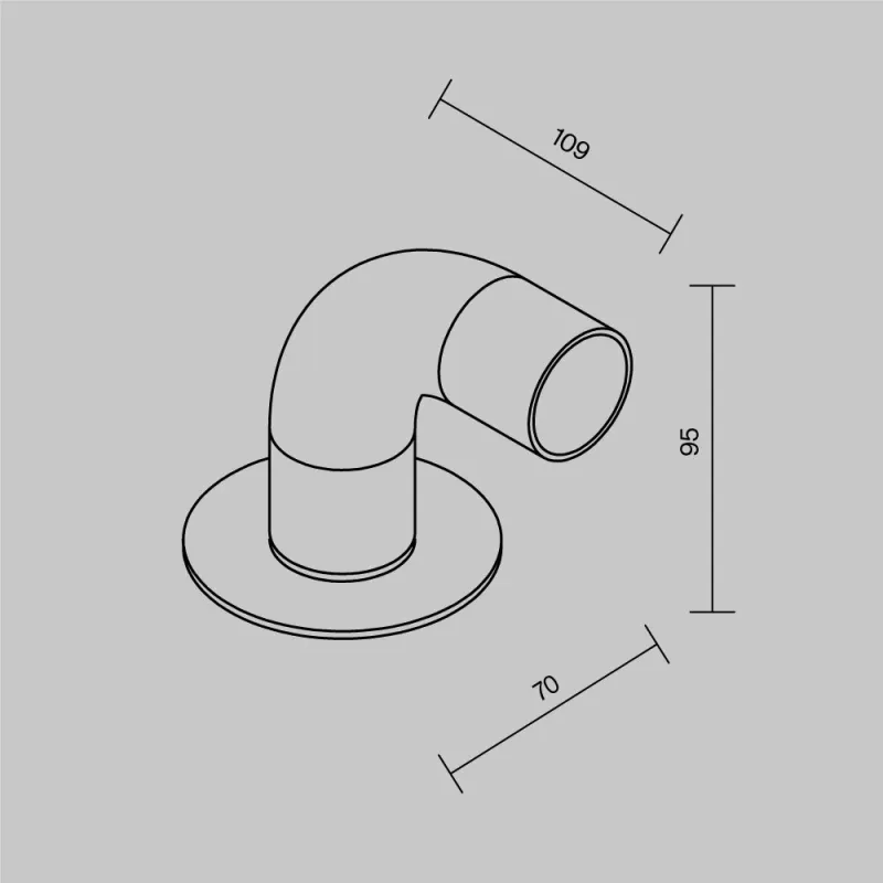 Stâlp O477FL-L2GF3K1 Sleek Maytoni Germania, Modern, Led, Graphite