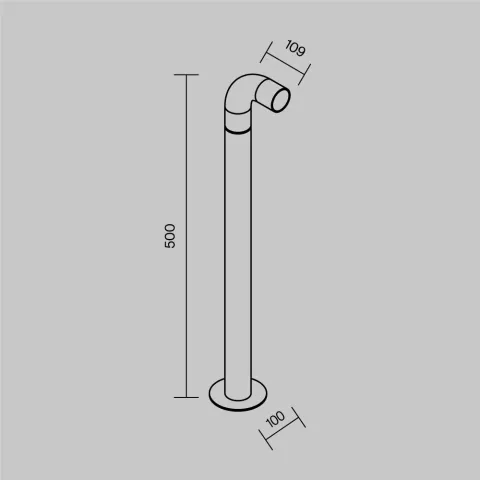 Stâlp O477FL-L2GF3K Sleek Maytoni Germania, Modern, Led, Graphite