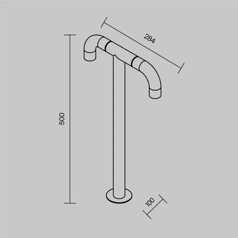 Stâlp O477FL-L4GF3K Sleek Maytoni Germania, Modern, Led, Graphite