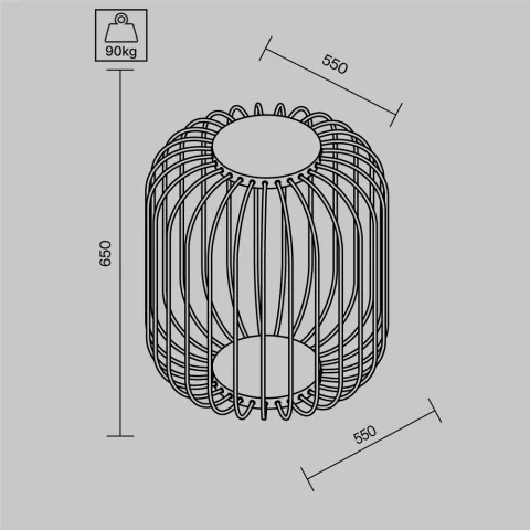 Lampadar O478FL-L18GF3K Wisp Maytoni Germania, Modern, Led, Graphite