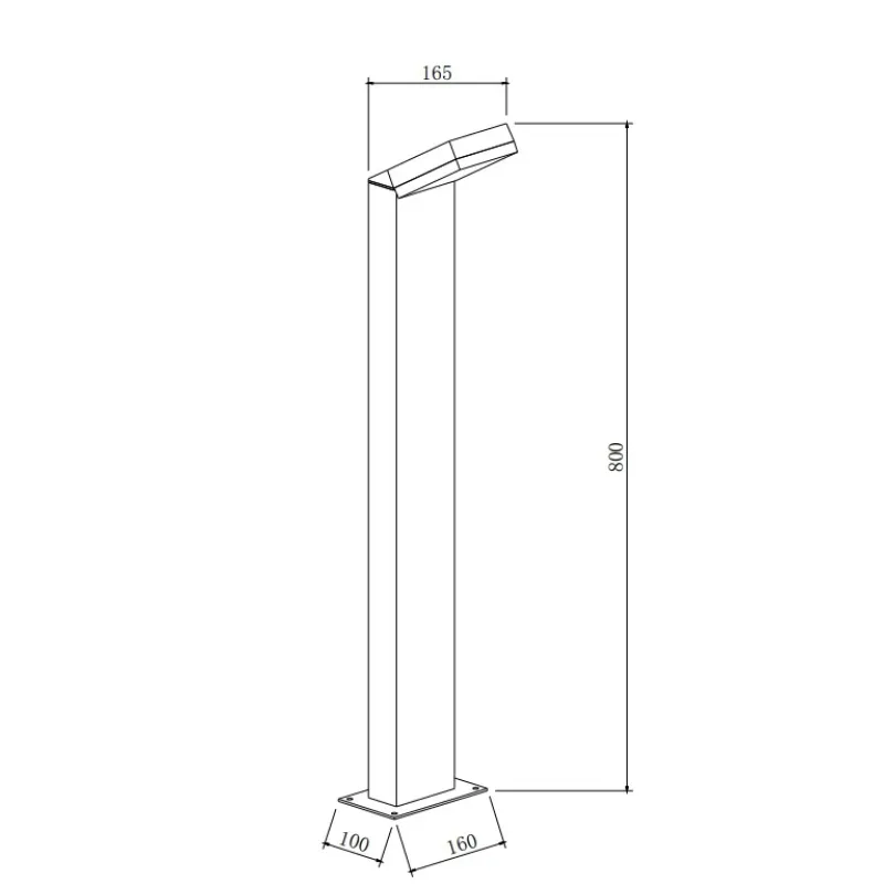 Stalp Paso Maytoni LED, Negru, O595FL-L12B3K, Germania