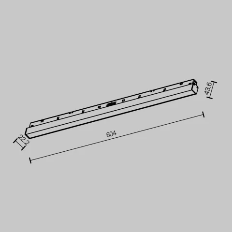 Downlight Șina Magnetică TR030-2-24W2.7K-B Basis Maytoni Germania, Modern, Led, Negru