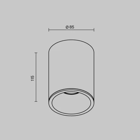 Downlight Aplicat Zoom C029CL-01B Maytoni GU10, Negru, Germania