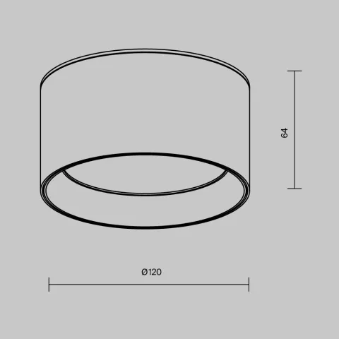 Downlight Aplicat Vega C089CL-12W3K-W Maytoni LED, Alb, Germania