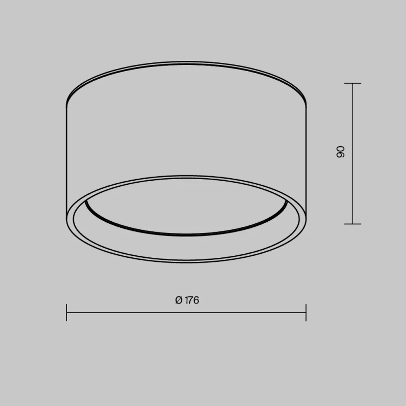 Downlight Aplicat Hydra C090CL-15W3K-MG Maytoni LED, Auriu, Germania