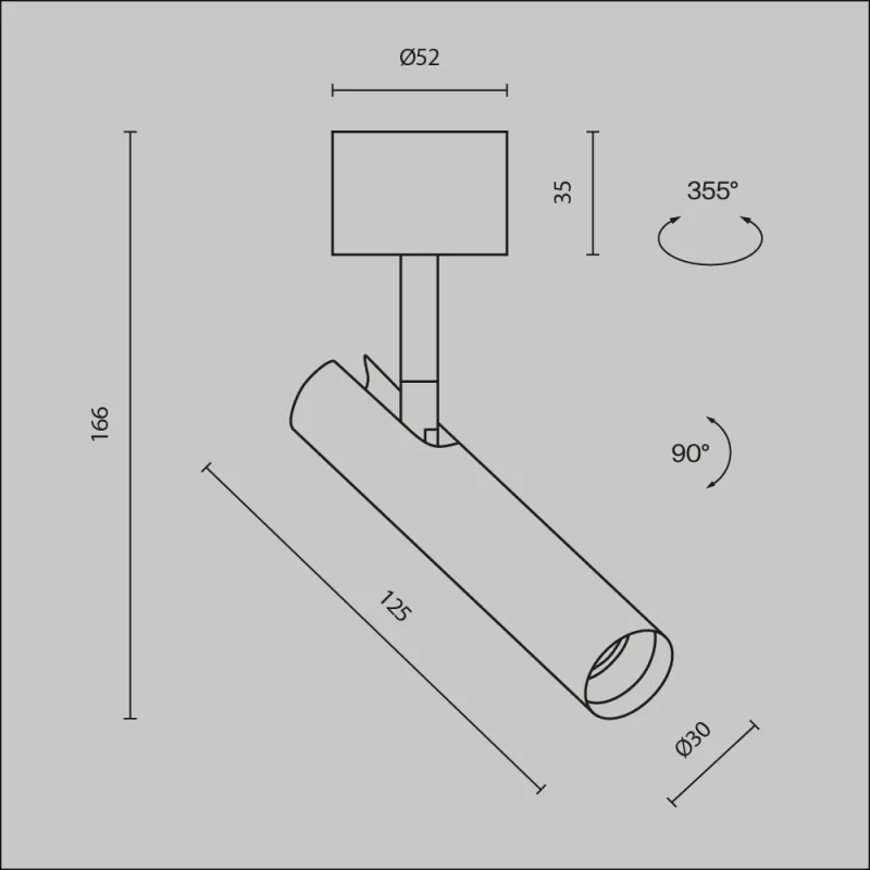 Downlight Aplicat Focus T C141CL-L125-6W3K-B Maytoni LED, Negru, Germania