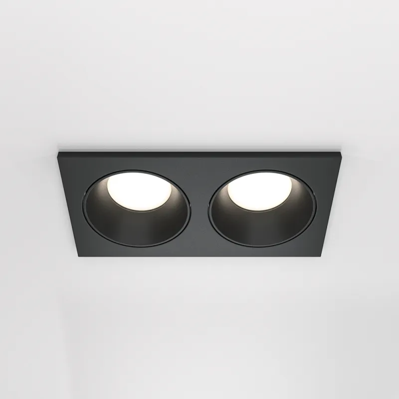 Downlight Incastrat Baie Zoom DL033-2-02B Maytoni GU10, Negru, Germania