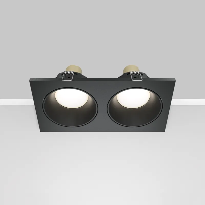 Downlight Incastrat Baie Zoom DL033-2-02B Maytoni GU10, Negru, Germania