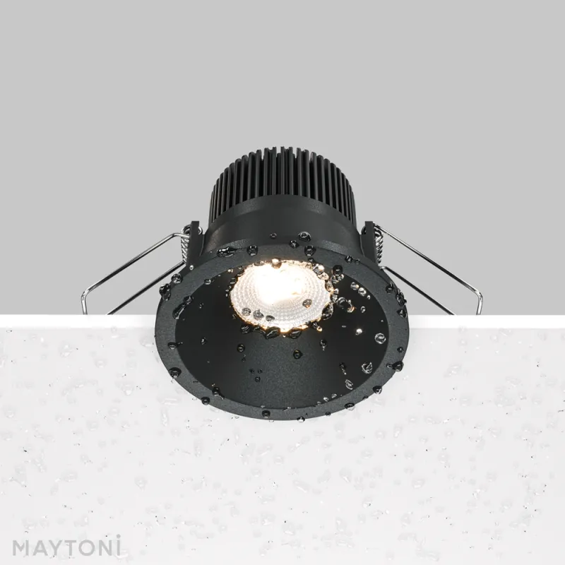 Downlight Incastrat Baie Zoom DL034-01-06W3K-B Maytoni LED, Negru, Germania