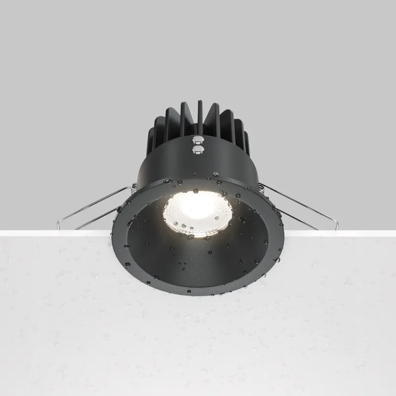 Downlight Incastrat Baie Zoom DL034-L12W4K-B Maytoni LED, Negru, Germania