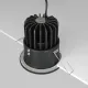 Downlight Incastrat Baie Zoom DL034-L12W4K-B Maytoni LED, Negru, Germania