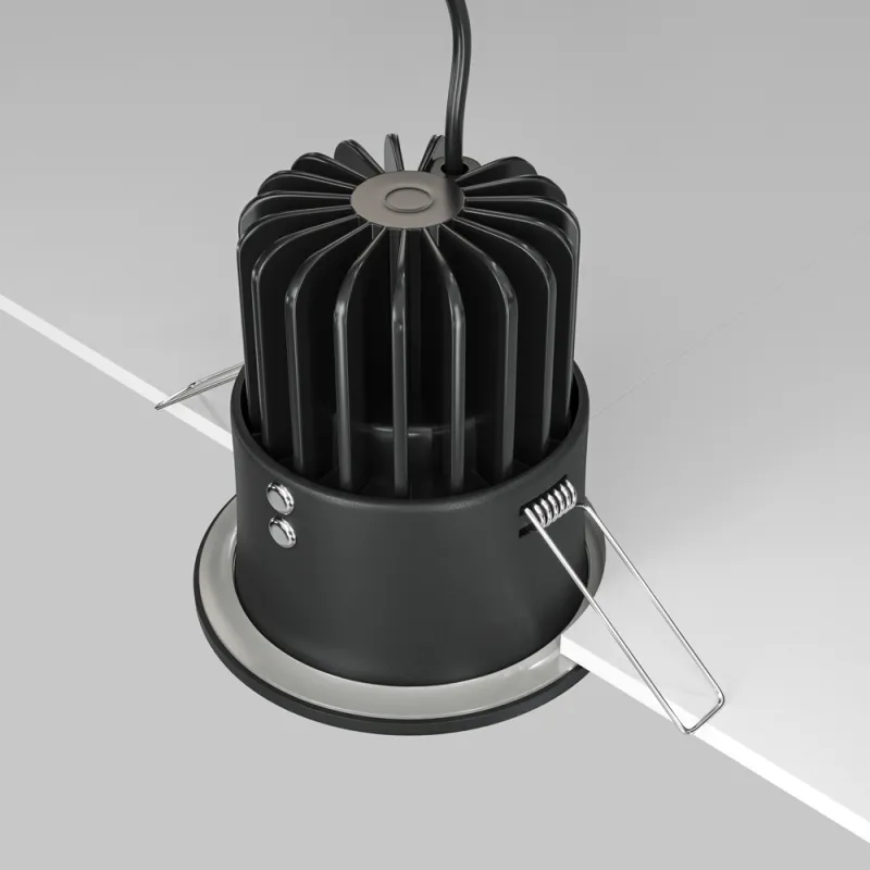 Downlight Incastrat Baie Zoom DL034-L12W4K-D-B Maytoni LED, Negru, Germania