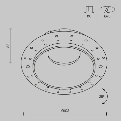 Downlight Incastrat Share DL051-U-2WB Maytoni GU10, Alb, Germania