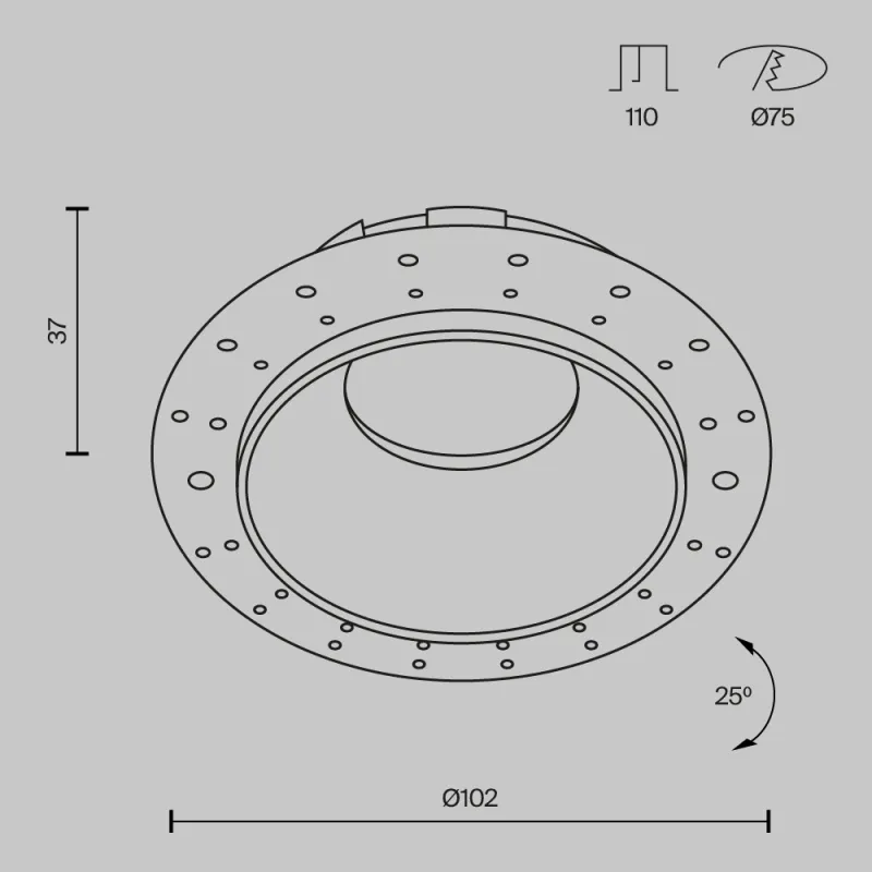 Downlight Incastrat Share DL051-U-2WB Maytoni GU10, Alb, Germania