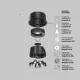 Downlight Incastrat Wise DL057-10W3K-B Maytoni LED, Negru, Germania