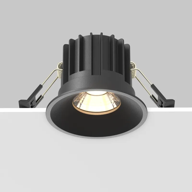Downlight Incastrat Round DL058-12W3K-B Maytoni LED, Negru, Germania
