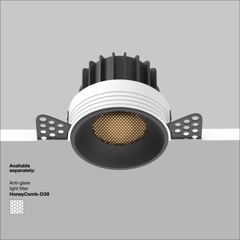 Downlight Incastrat Round DL058-12W3K-TRS-B Maytoni LED, Negru, Germania