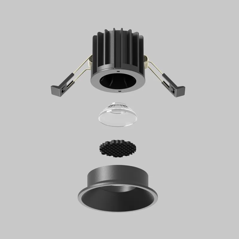 Downlight Incastrat Round DL058-7W3K-B Maytoni LED, Negru, Germania