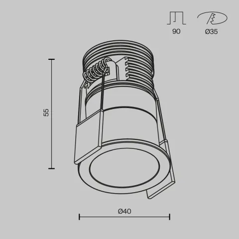 Downlight Incastrat Minor DL089-5W3K-BW Maytoni LED, Alb, Germania