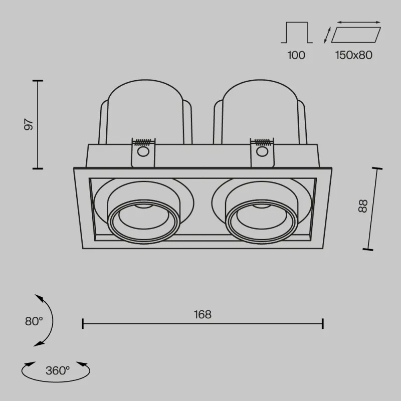 Downlight Incastrat Hidden DL095-02-10W3K-W Maytoni LED, Alb, Germania