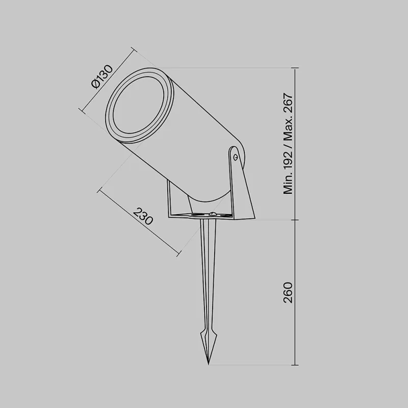 Reflector Exterior Bern O050FL-L30W3K Maytoni LED, Alb, Germania