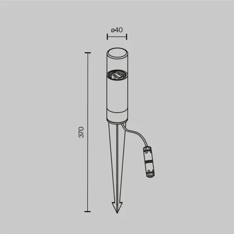 Stalp Glide O437FL-01GF Maytoni G9, Grafit, Germania