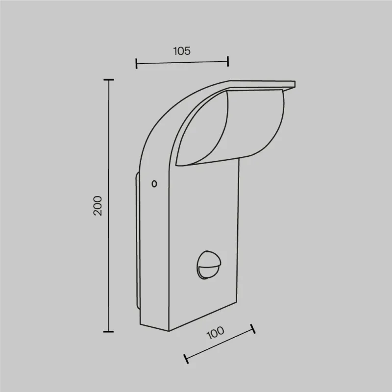 Aplica Exterior Stock O446WL-L7GF3KSR Maytoni LED, Grafit, Germania