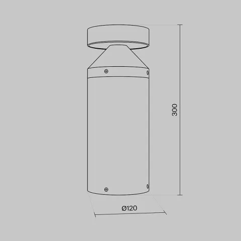 Stalp Olten O591FL-L12GF3K Maytoni LED, Grafit, Germania
