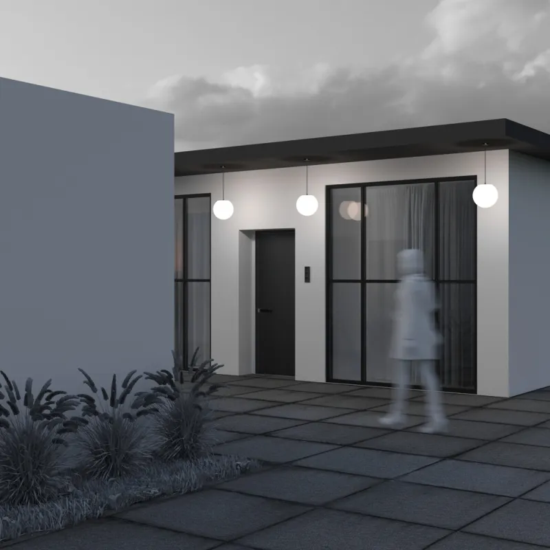 Pendul Exterior Erda O594PL-01B Maytoni E27, Alb, Germania