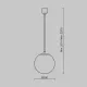 Pendul Luna P039PL-5W3K-20-B Maytoni LED, Alb, Germania