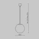Pendul Luna P039PL-5W4K-10-B Maytoni LED, Alb, Germania