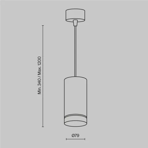 Pendul Orlo P085PL-12W3K-B Maytoni LED, Negru, Germania