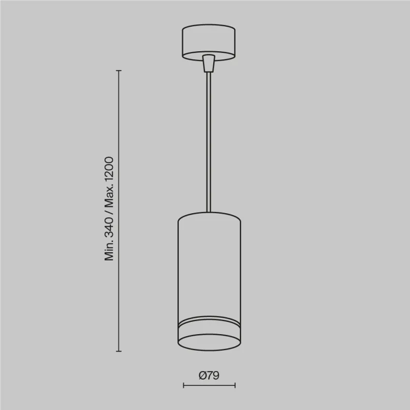 Pendul Orlo P085PL-12W3K-B Maytoni LED, Negru, Germania