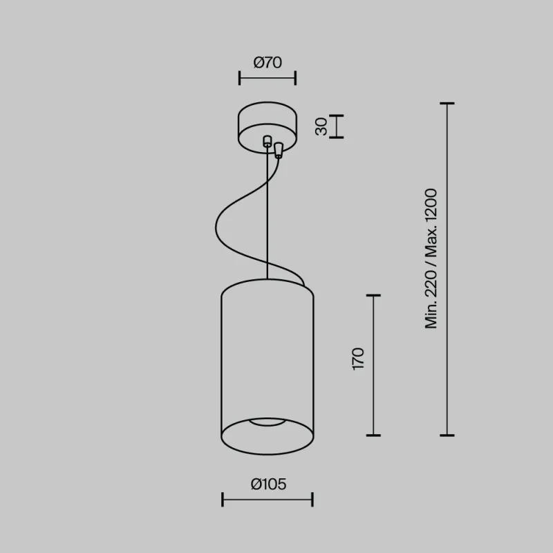 Pendul Efir P089PL-33W3K-MG Maytoni LED, Auriu, Germania