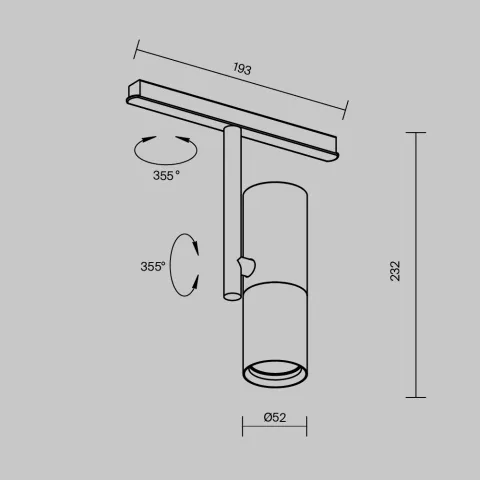 Downlight Sina Magnetica Elti TR005-4-12W-DS-BW Maytoni LED, Alb, Germania