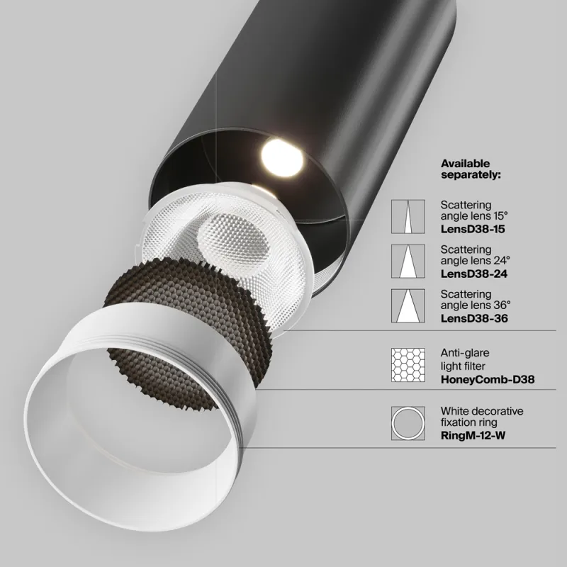 Downlight Sina 1 Faza Focus LED TR021-1-12B4K-W-D-B Maytoni LED, Negru, Germania